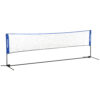 AN-Prime SPORTNOW 4m Badminton Net, Height Adjustable Outdoor Sports Net, With Carry Bag, For Tennis, Pickleball, Volleyball, Blue
