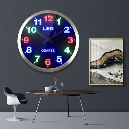 Luminous wall clock living room-Elegant Design
