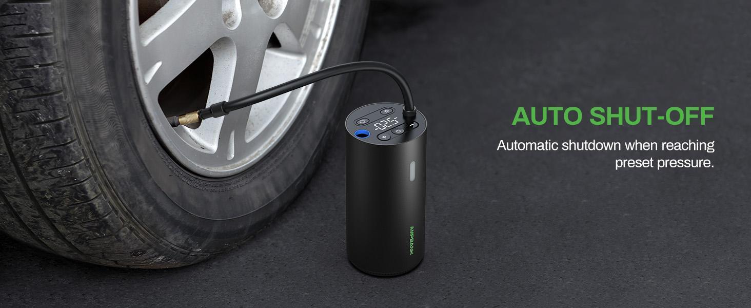 AN-Prime  AT004 Smart Portable Tire Air Pump For Cars, Motorcycles, Bicycles And Balls With Pressure Gauge And LED Screen For Fast Inflation