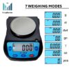 AN-Prime Ounce Carat And Gram Scale 0.01g Accuracy Electronic Scale Science Digital Scale Lab Balance LCD