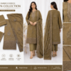 Elegant Pakistani/Indian Style Unstitched Lawn Suit for Women-3 PCS  Embroidery Suit