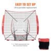 AN-Prime 7x7 Ft Baseball Softball Practice Net, Portable Baseball Training Net For Hitting Batting Catching Pitching, Backstop Baseball Equipment Training Aids (Net Only)