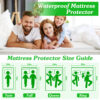 Full Size Waterproof Mattress Protector Breathable Soft Cotton Mattress Pad Cover With Elastic Deep Pocket Up To 11in Noiseless Machine Washable Bedding Mattress Pad
