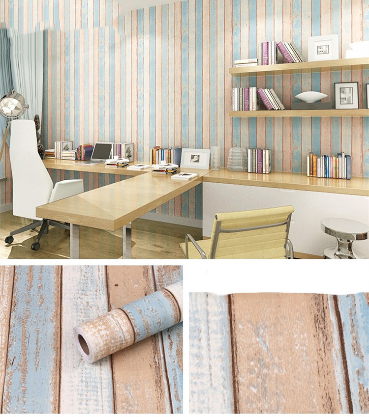 Antique Striped European Wallpaper Waterproof and  Heat Resistant