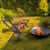 1Pc Firewood Log Rack 220LBS Steel Wood Lumber Storage Stacking Rack X Shape Storage Holder For Fireplace Firepit-Latest Design