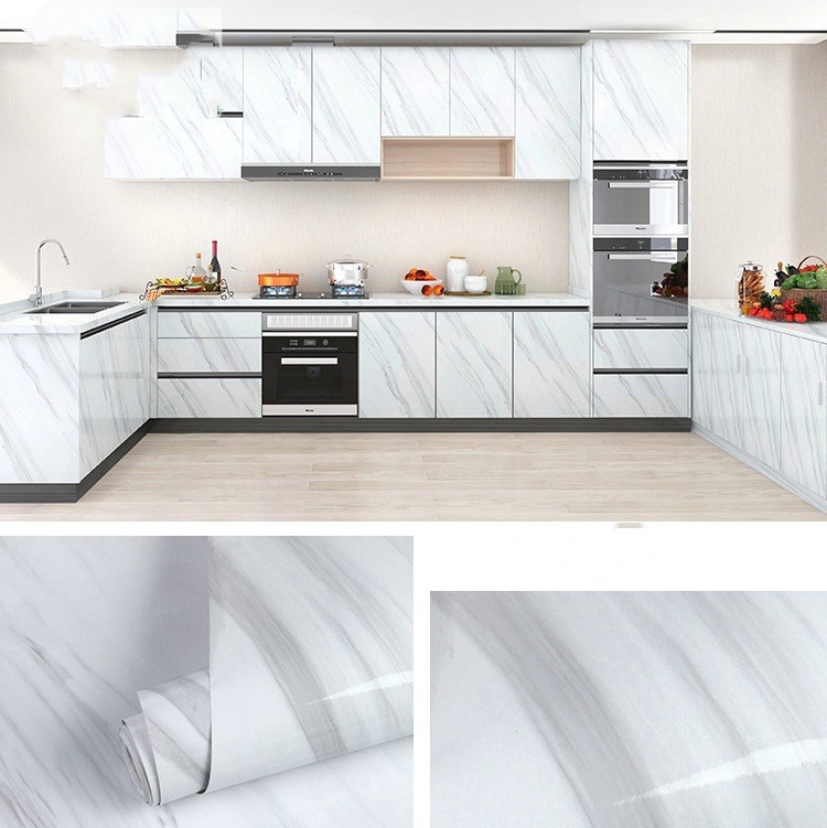 Thickened Marble  Wall Paper for Kitchen Countertops, Backsplash, Bathroom & Home Déco