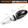 AN-Prime Mini Cordless Vacuum Cleaner Car Handheld Vacuum Power Suction USB Rechargeable