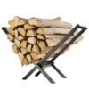 1Pc Firewood Log Rack 220LBS Steel Wood Lumber Storage Stacking Rack X Shape Storage Holder For Fireplace Firepit-Latest Design