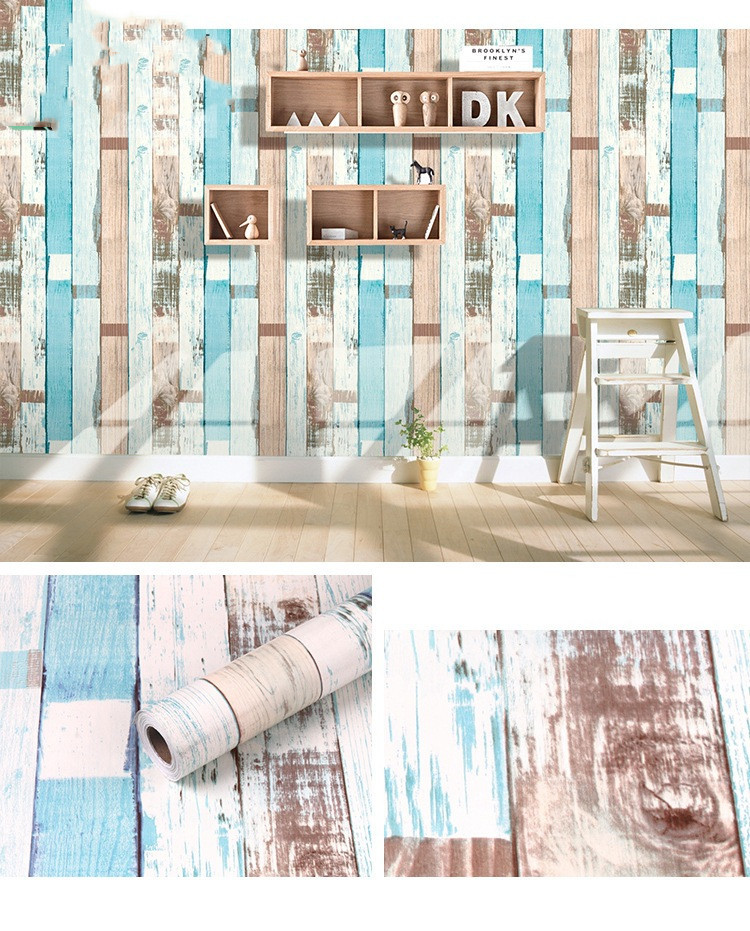 Antique Striped European Wallpaper Waterproof and  Heat Resistant