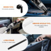 AN-Prime Mini Cordless Vacuum Cleaner Car Handheld Vacuum Power Suction USB Rechargeable