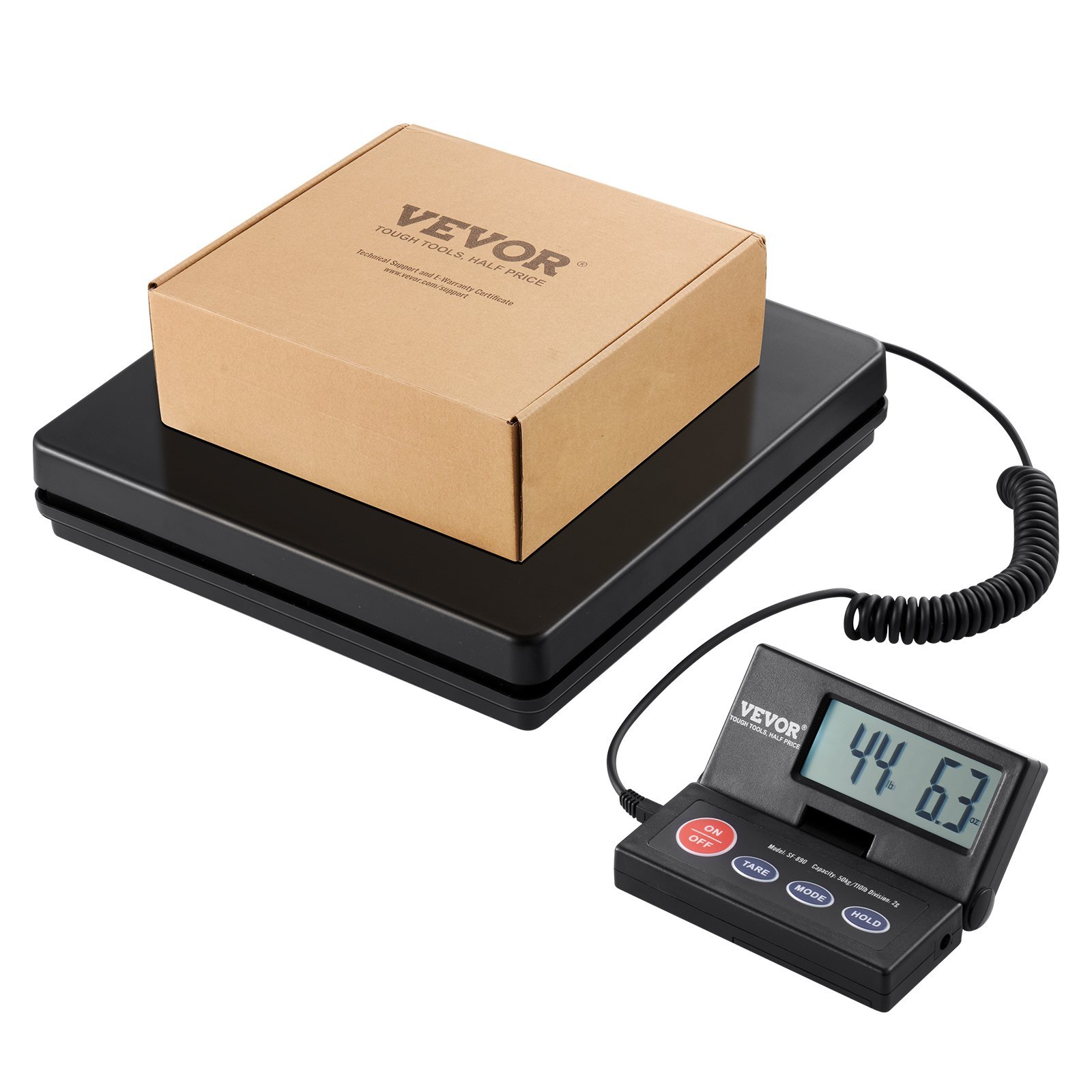 AN-Prime Digital Shipping Scale, 110 Lbs X 0.07 Oz. Heavy Duty Postal Scale With Timer, Tare, Hold Function, 90° Foldable LCD Screen