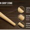 Cricket Bat Grip Cone Set – Wooden & Plastic Grip Applicator Tool