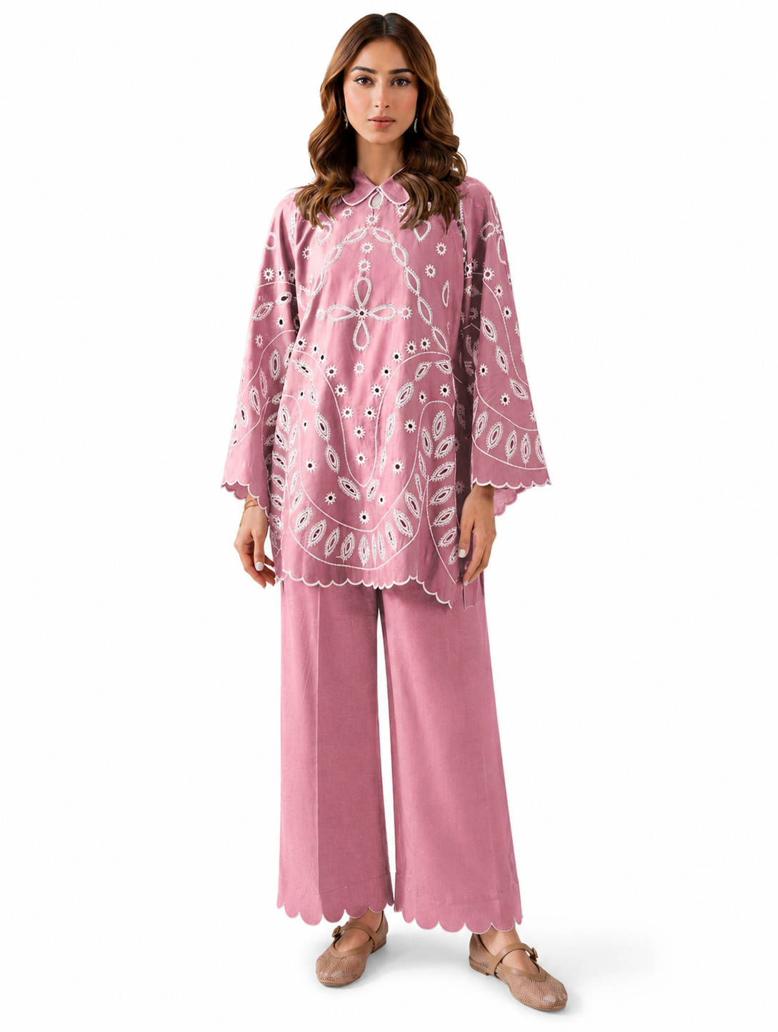 Pakistani & Eastern Style Luxury 2 Pieces Stitched-Ready-to-Wear Embroidered Dresses